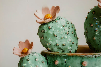 Schilderij Lacquered Canvas Print With Frame Cactus Jar -c- 40×2,8×40 cm