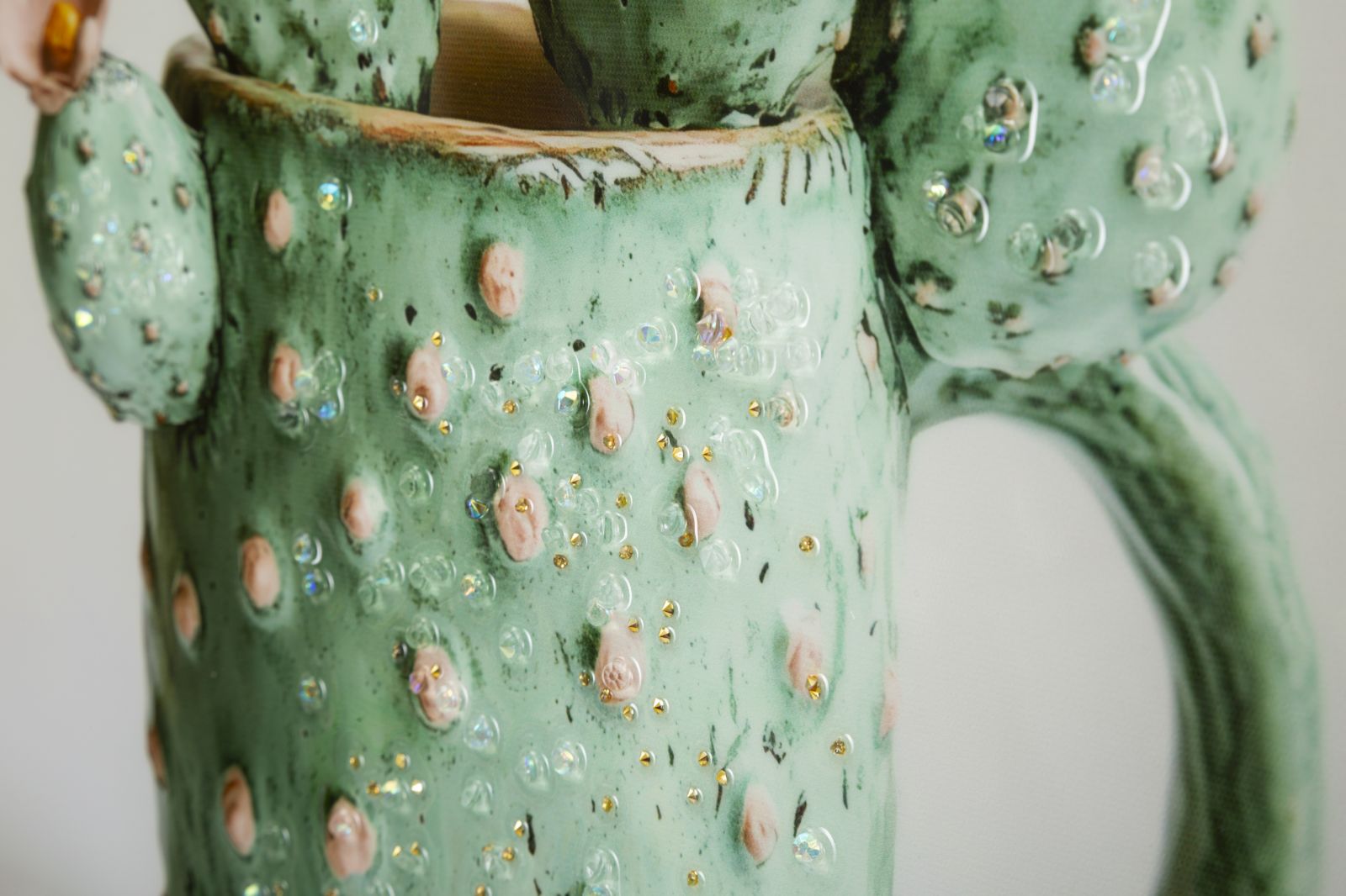 Schilderij Lacquered Canvas Print With Frame Cactus Jar -c- 40×2,8×40 cm