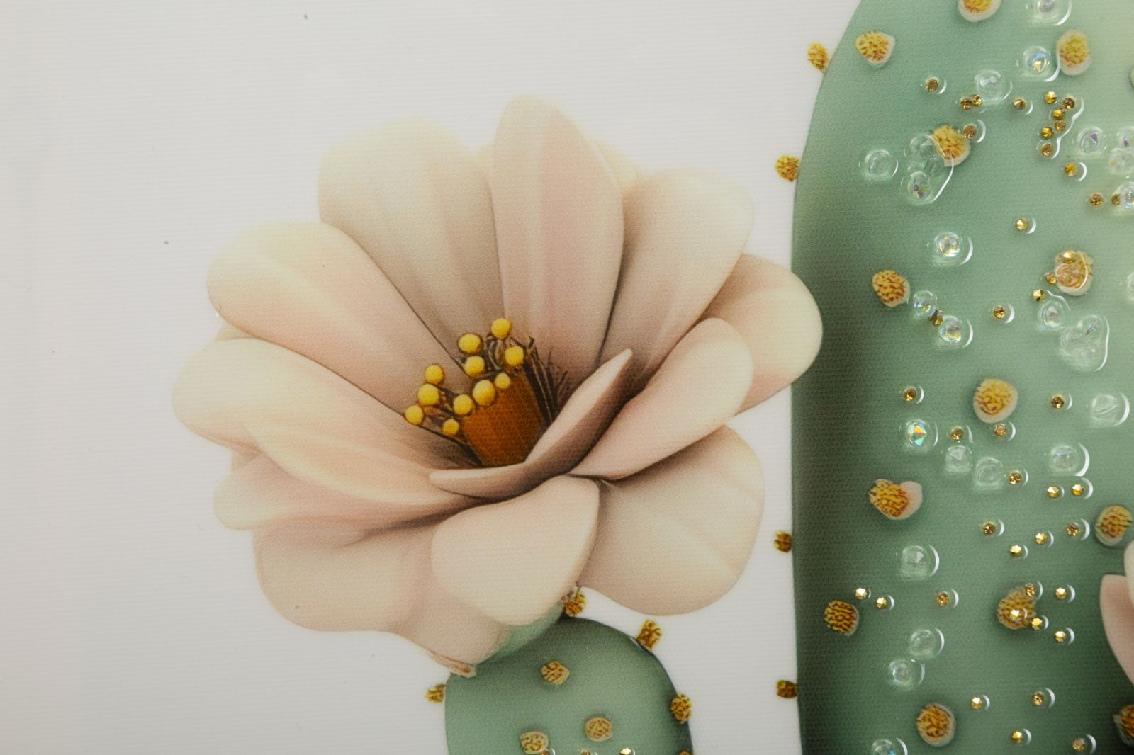 Schilderij Lacquered Canvas Print With Frame Cactus Jar -d- 40×2,8×40 cm