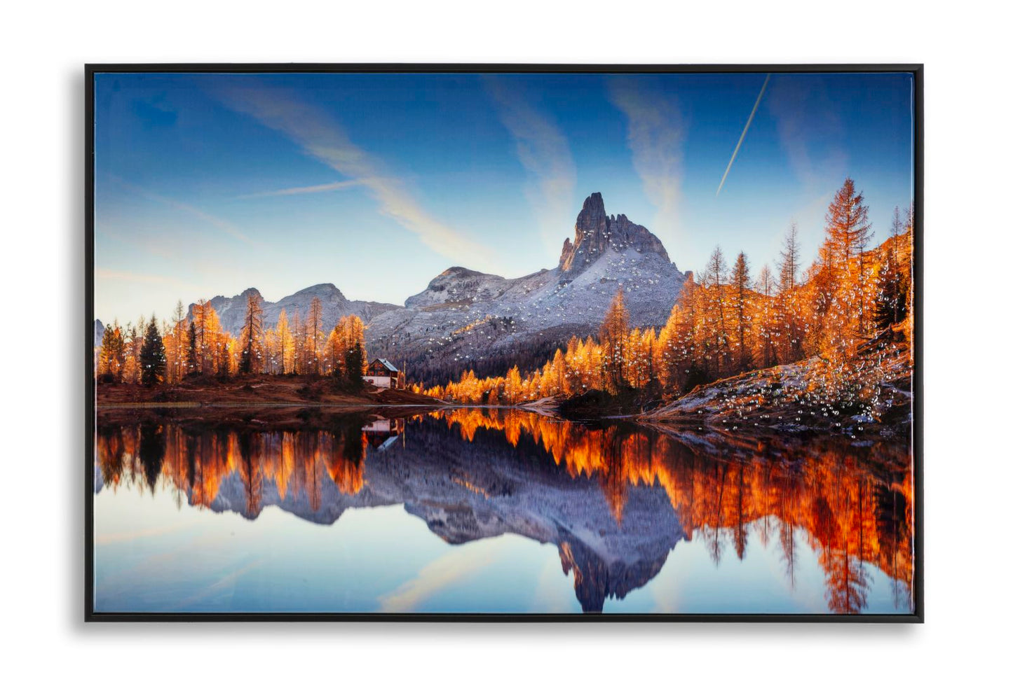 Schilderij Lacquered Canvas Print C/lake Frame 90×4×60 cm