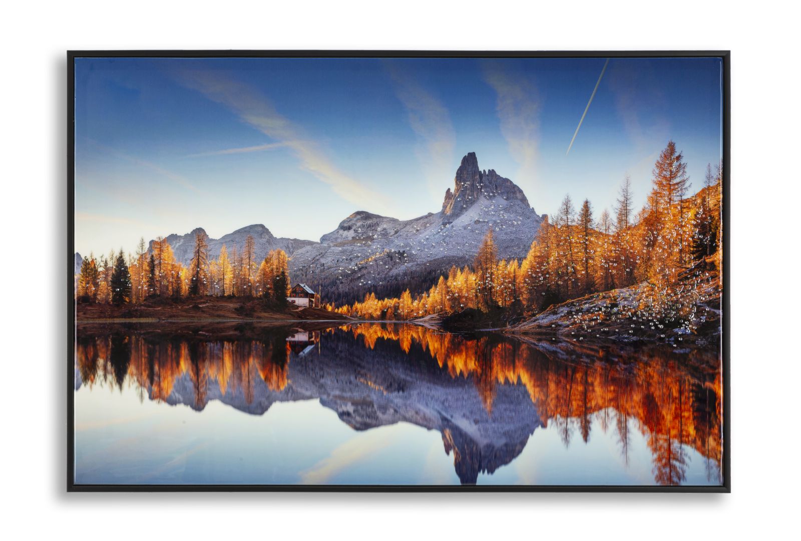 Schilderij Lacquered Canvas Print C/lake Frame 90×4×60 cm