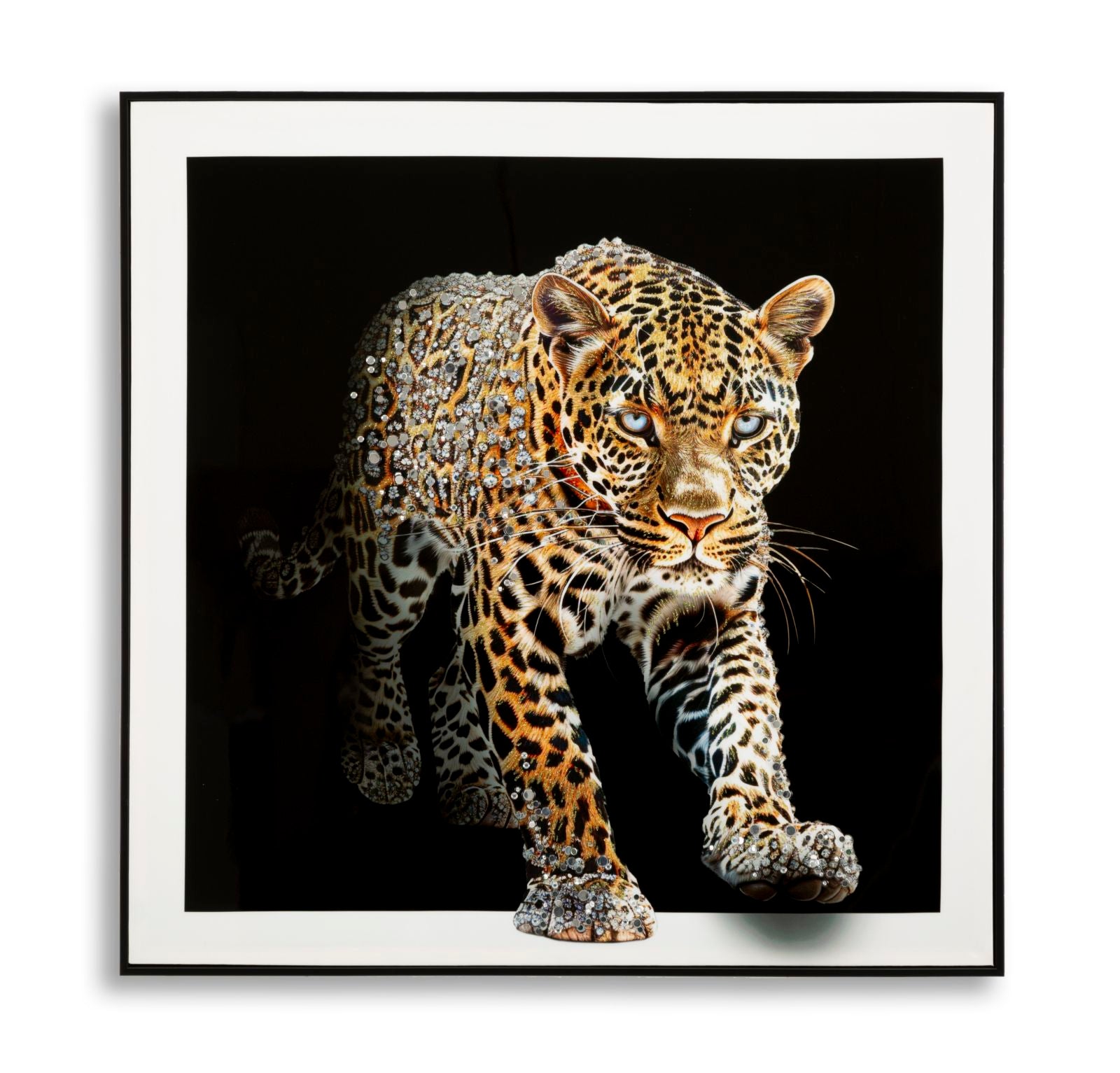Schilderij On Canvas Lacquered Jaguar With Frame -a- 82×4×82 cm