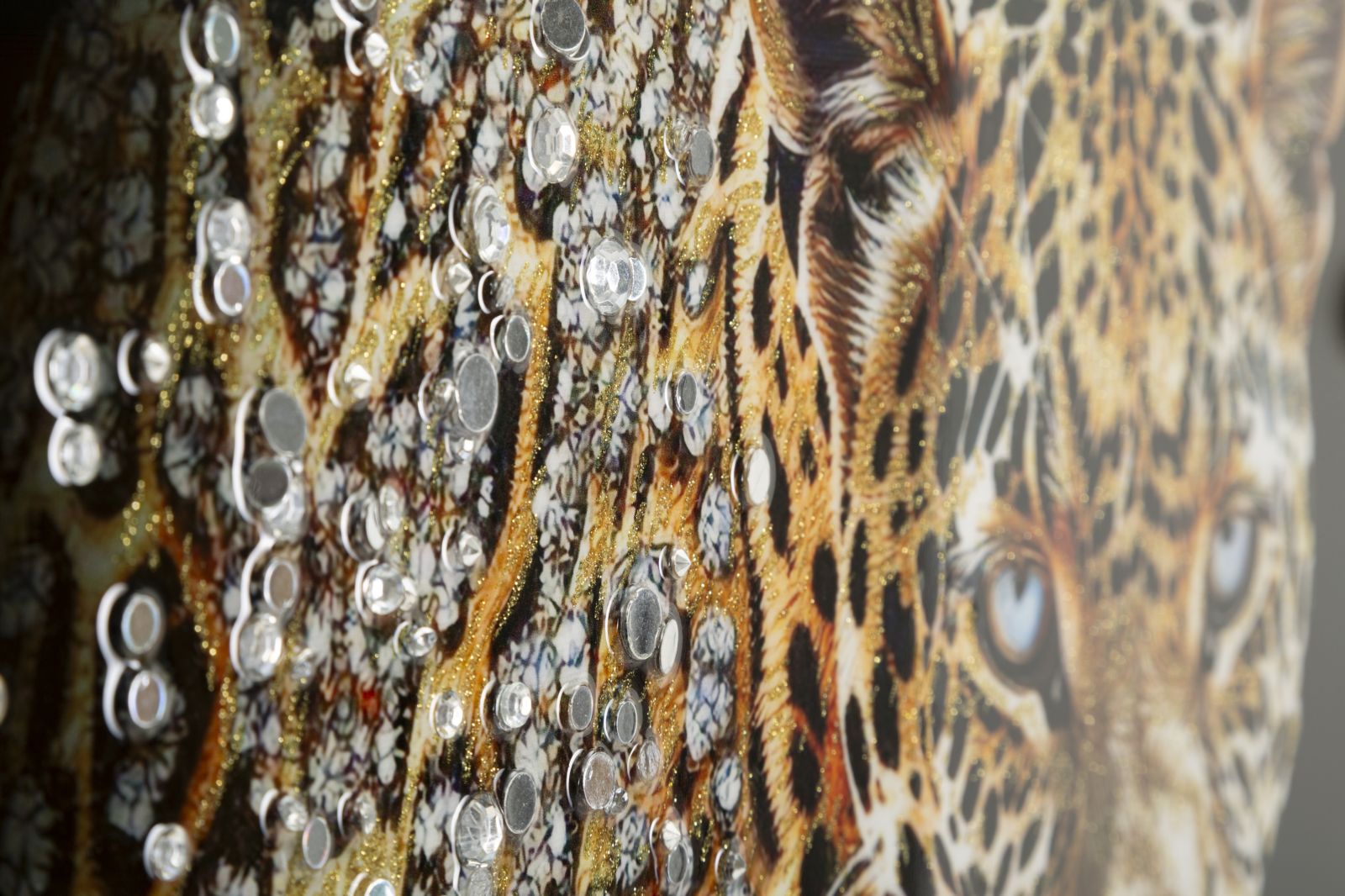 Schilderij On Canvas Lacquered Jaguar With Frame -a- 82×4×82 cm