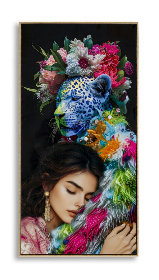 Schilderij Moira Lacquered Canvas With Frame -b- 52×4×102 cm