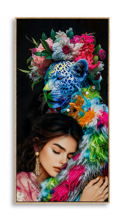Schilderij Moira Lacquered Canvas With Frame -b- 52×4×102 cm