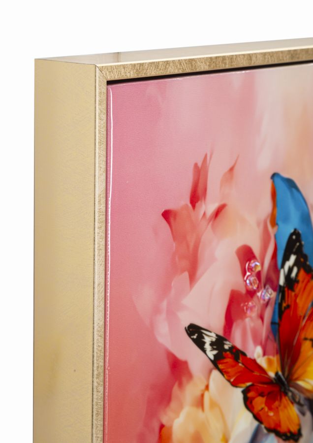 Schilderij Painted On Canvas Lacquered Marty With Frame -h- 62×4×92 cm