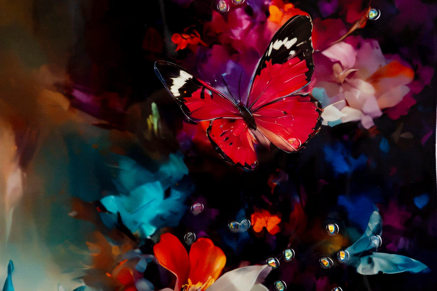 Schilderij Painted On Canvas Lacquered Marty With Frame -h- 62×4×92 cm