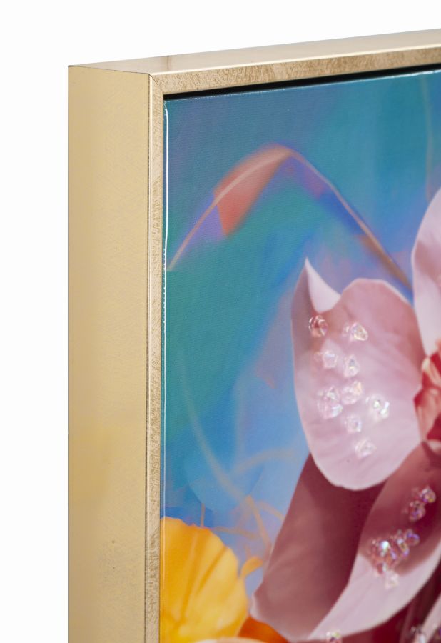 Schilderij Painted On Canvas Lacquered Marty With Frame -b- 62×4×92 cm
