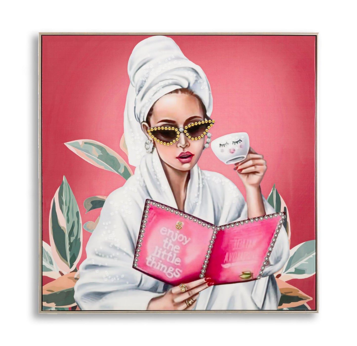 Schilderij Lacquered Canvas Luxury Spa With Frame -h- 82×4×82 cm