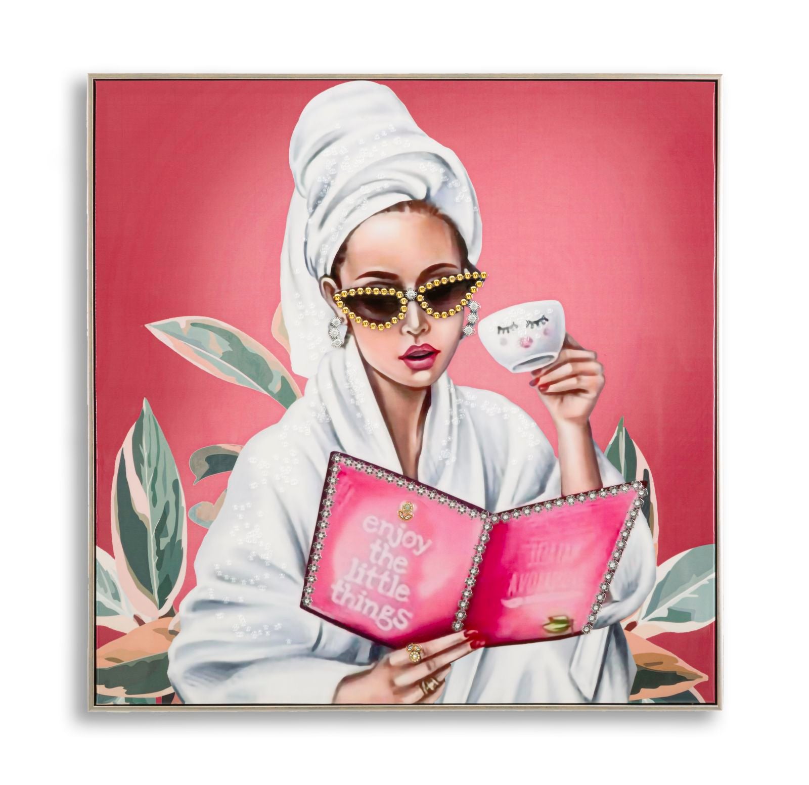 Schilderij Lacquered Canvas Luxury Spa With Frame -h- 82×4×82 cm