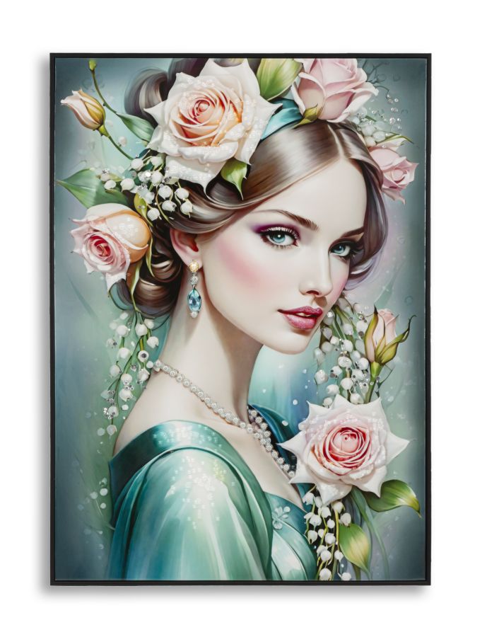 Schilderij Fantasy Lacquered Canvas With Frame -a- 72×4×102 cm