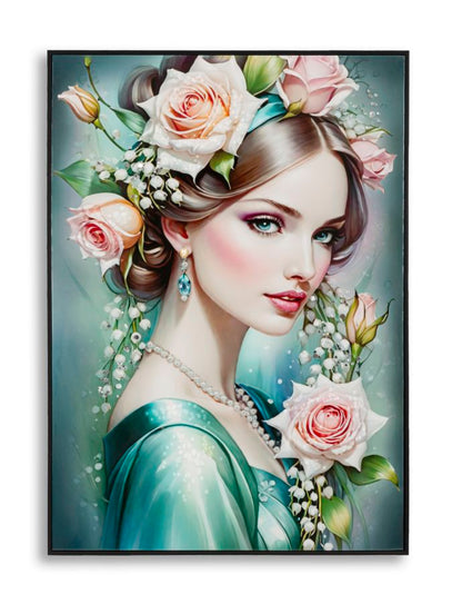 Schilderij Fantasy Lacquered Canvas With Frame -a- 72×4×102 cm