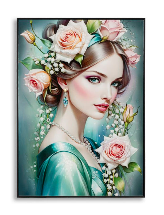 Schilderij Fantasy Lacquered Canvas With Frame -a- 72×4×102 cm
