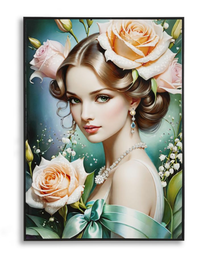 Schilderij Fantasy Lacquered Canvas With Frame -b- 72×4×102 cm