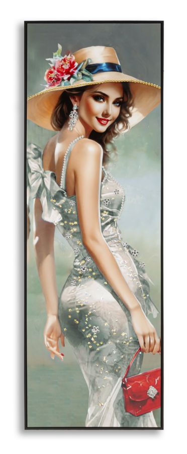 Schilderij Elegant Lacquered Canvas With Frame -h- 52×4,5×152 cm