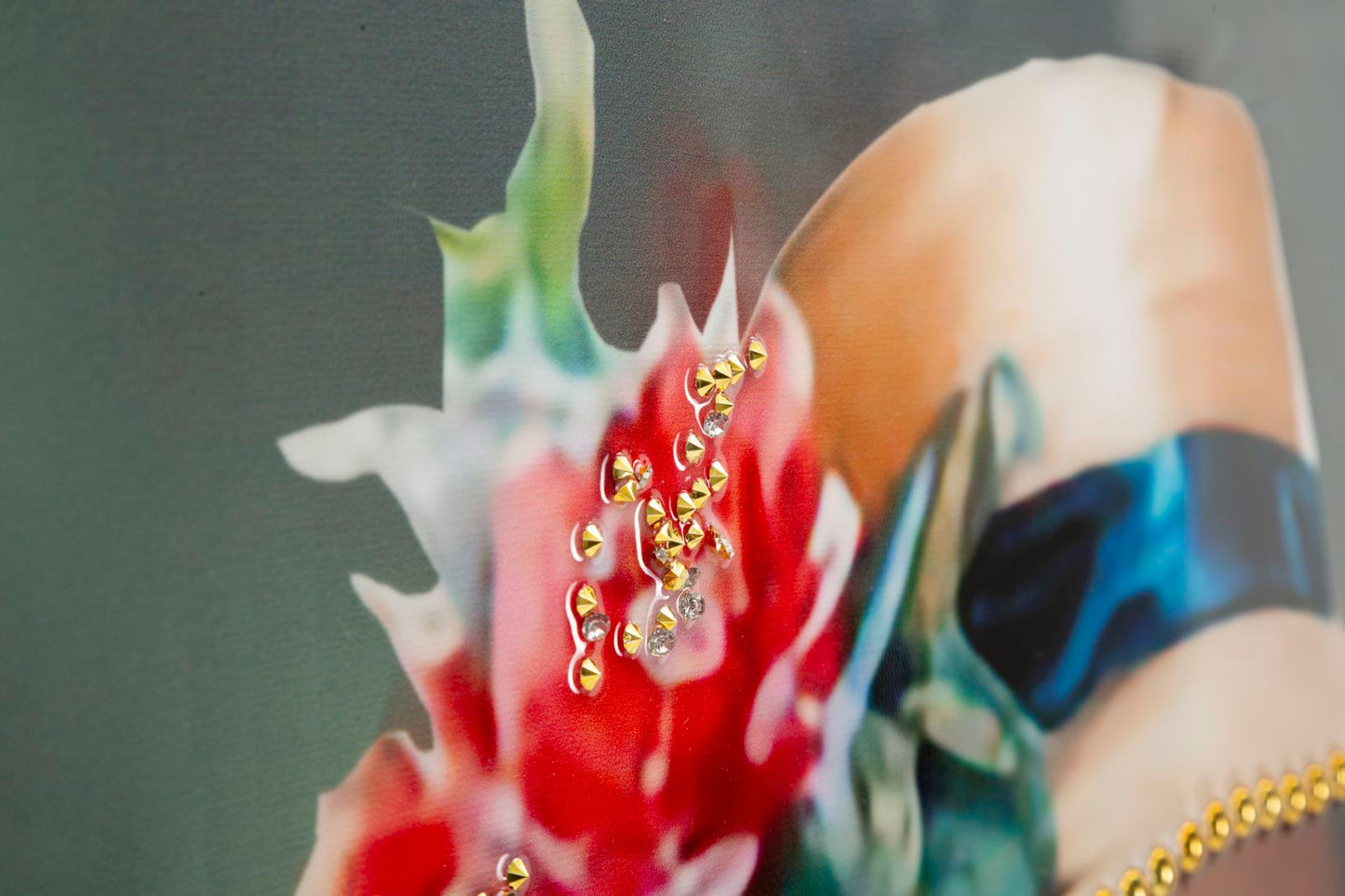Schilderij Elegant Lacquered Canvas With Frame -h- 52×4,5×152 cm