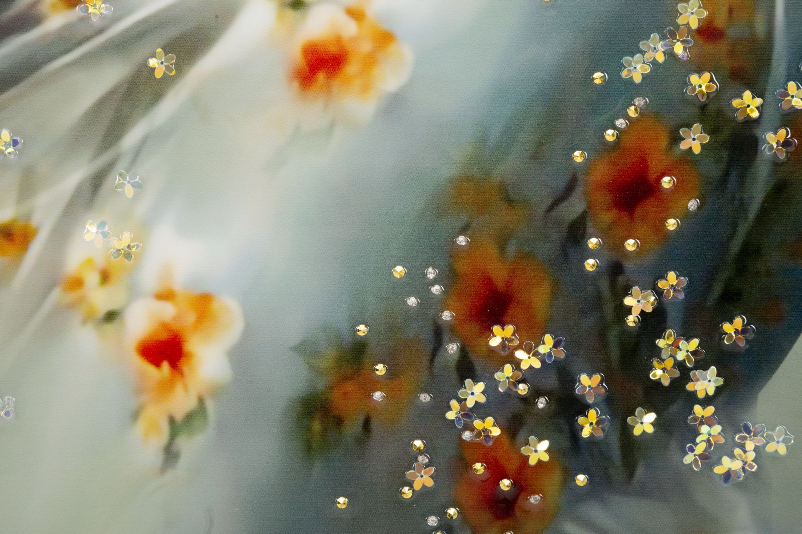 Schilderij Elegant Lacquered Canvas With Frame -b- 52×4,5×152 cm