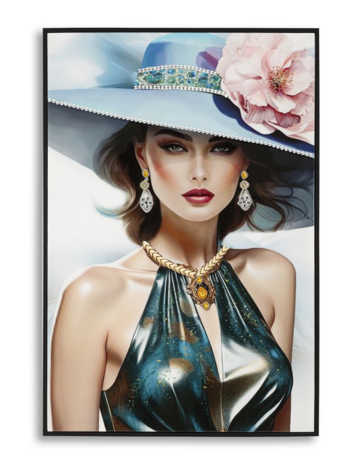Schilderij On Canvas Lacquered Pam With Frame -a- 62×4×92 cm