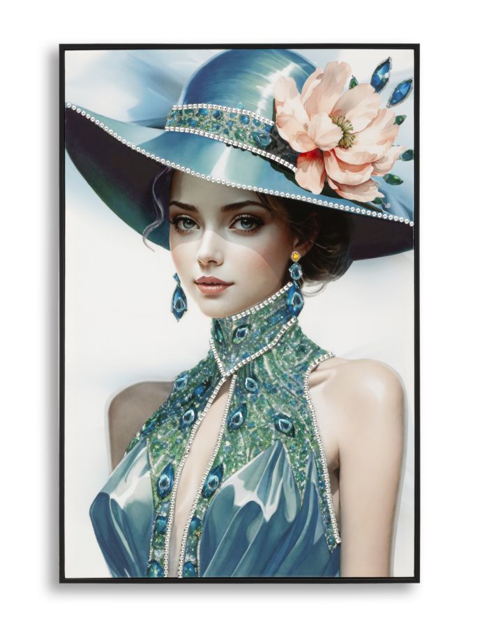 Schilderij On Canvas Lacquered Pam With Frame -b- 62×4×92 cm