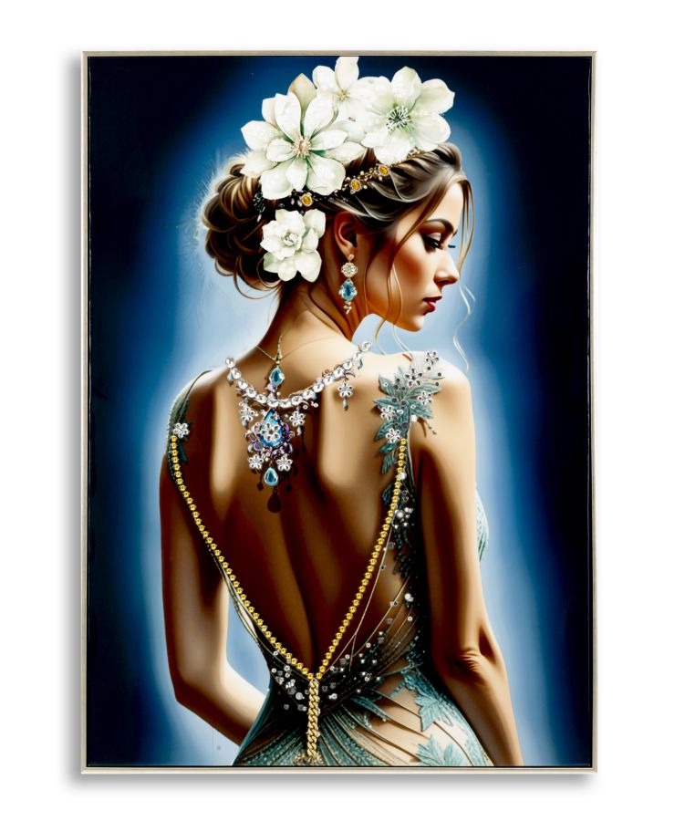 Schilderij Lacquered Canvas Isabel With Frame -h- 72×4×102 cm