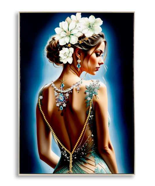 Schilderij Lacquered Canvas Isabel With Frame -h- 72×4×102 cm