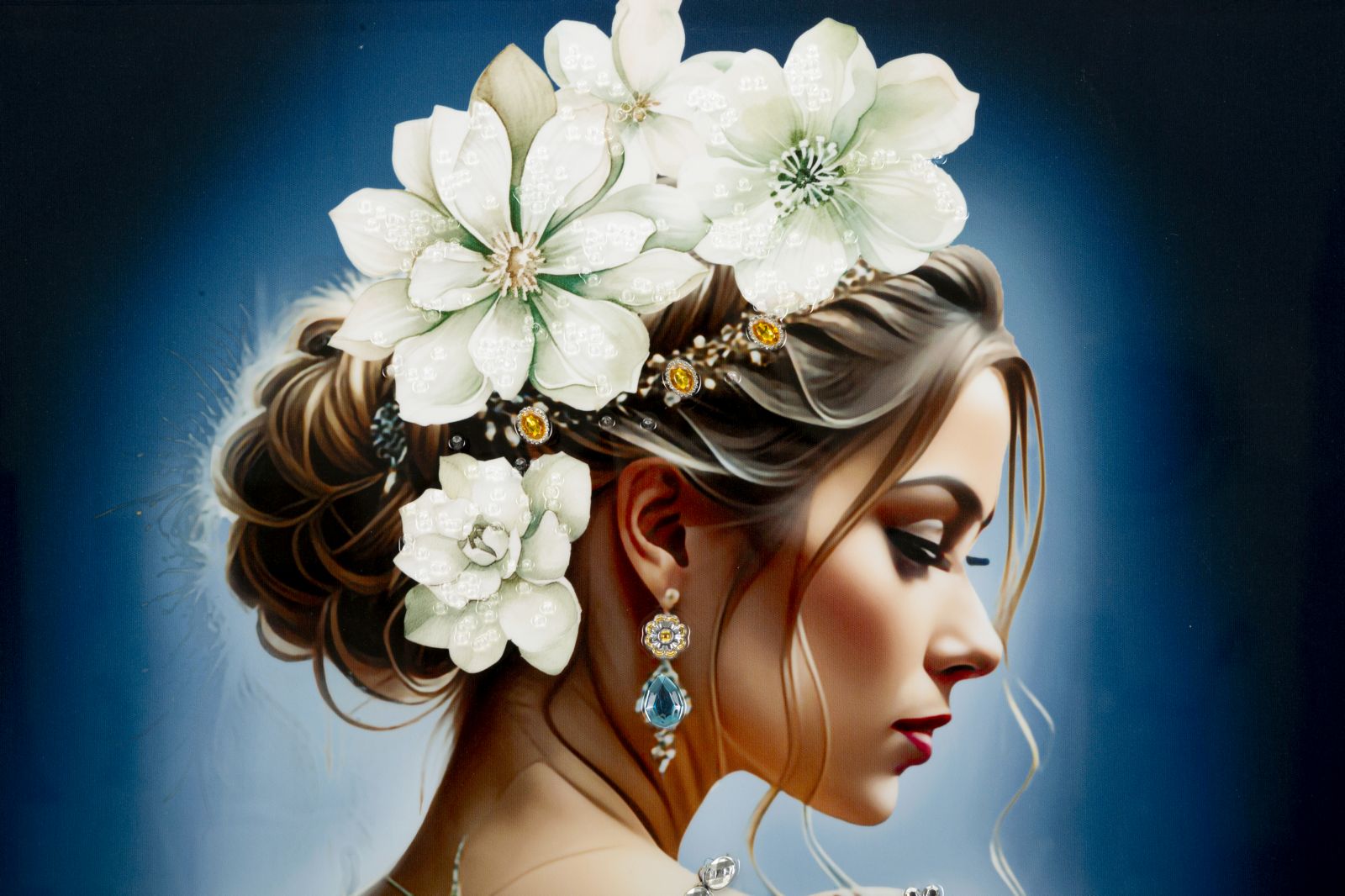 Schilderij Lacquered Canvas Isabel With Frame -h- 72×4×102 cm