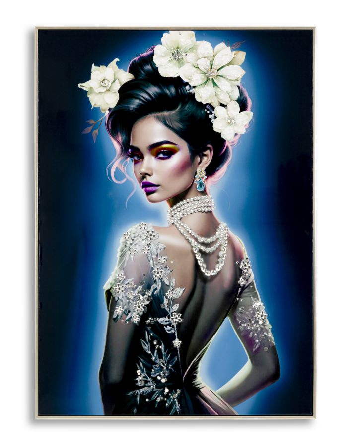 Schilderij On Canvas Lacquered Isabel With Frame -b- 72×4×102 cm