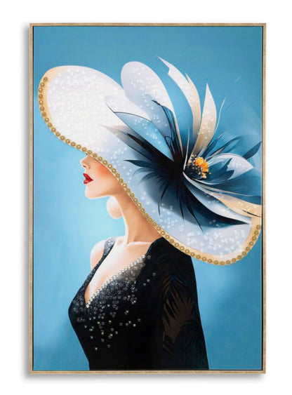Schilderij On Canvas Lacquered Colour With Frame -b- 62×4×92 cm