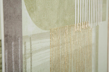 Schilderij Printed On Canvas Lines With Frame -h- 60×3×60 cm