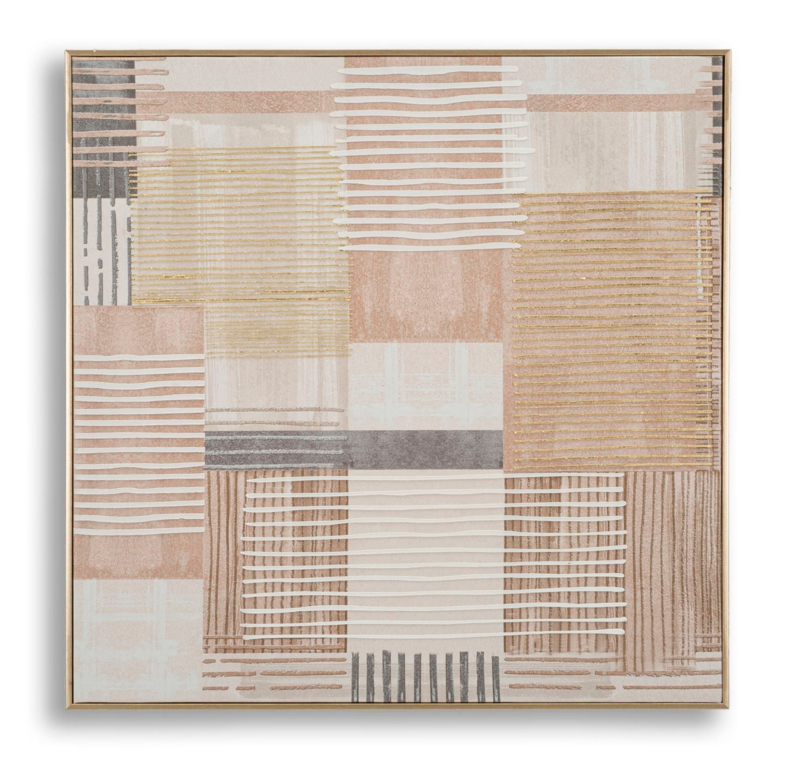 Schilderij On Canvas Lines With Frame -b- 60×3×60 cm