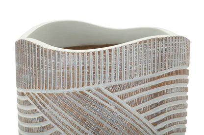 Vaas Pot Resin Wood Ø 19×55 cm