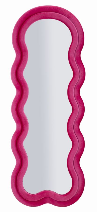 Spiegel Miki Wall Mirror Velvet Fuchsia 60×4×160 cm