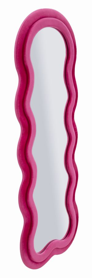 Spiegel Miki Wall Mirror Velvet Fuchsia 60×4×160 cm