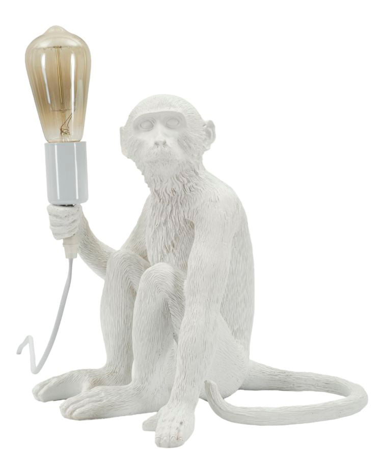 Tafellamp Monkey Sitting White 33×33×32 cm