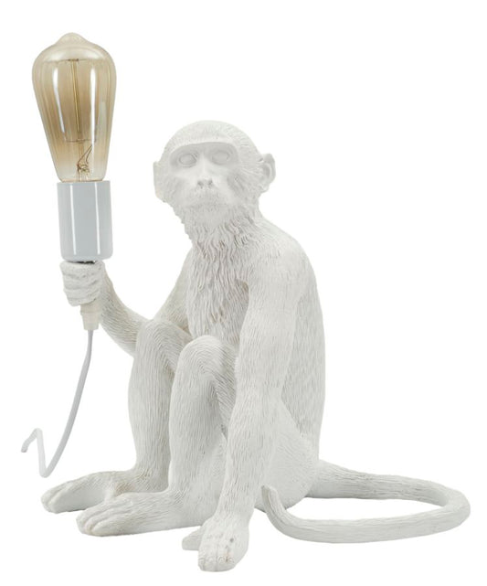 Tafellamp Monkey Sitting White 33×33×32 cm