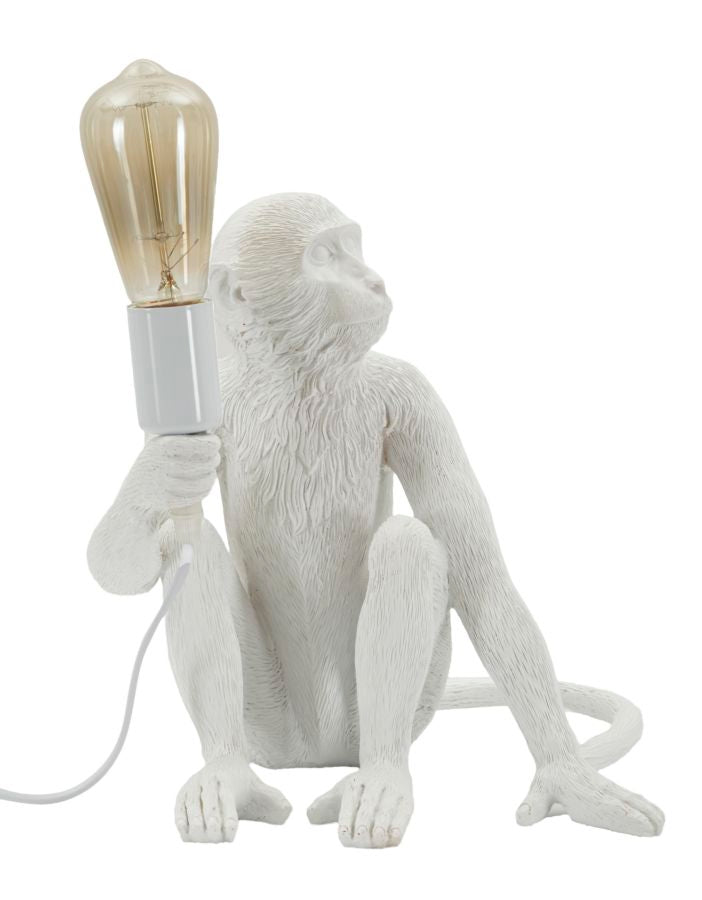 Tafellamp Monkey Sitting White 33×33×32 cm