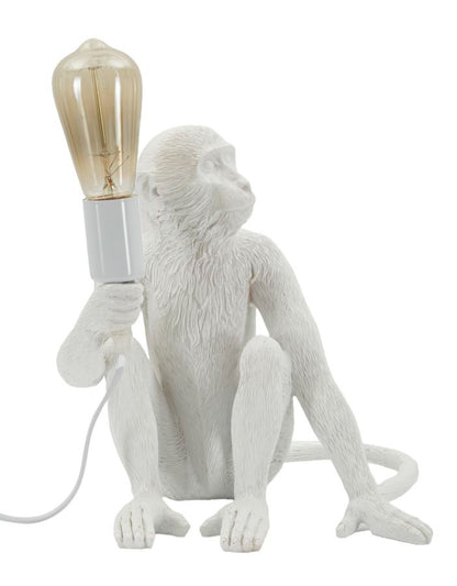 Tafellamp Monkey Sitting White 33×33×32 cm