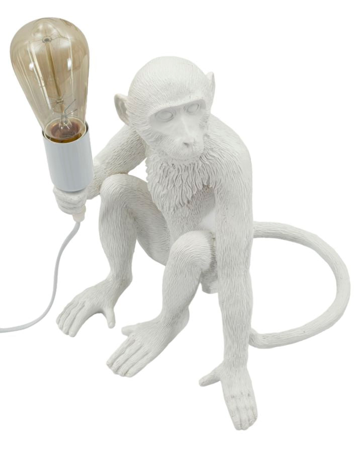 Tafellamp Monkey Sitting White 33×33×32 cm