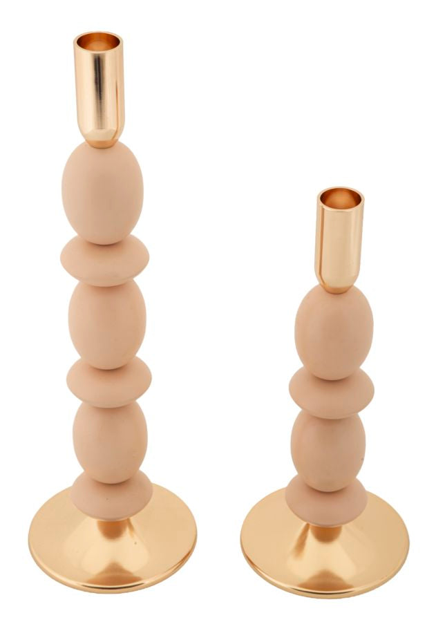 Kandelaar Shuttle Pink Set 2 Pcs Ø 10×25 cm
