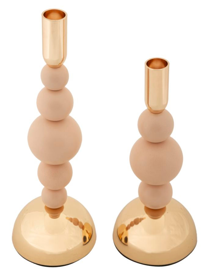 Kandelaar Bolly Pink Set 2 Pcs Cm