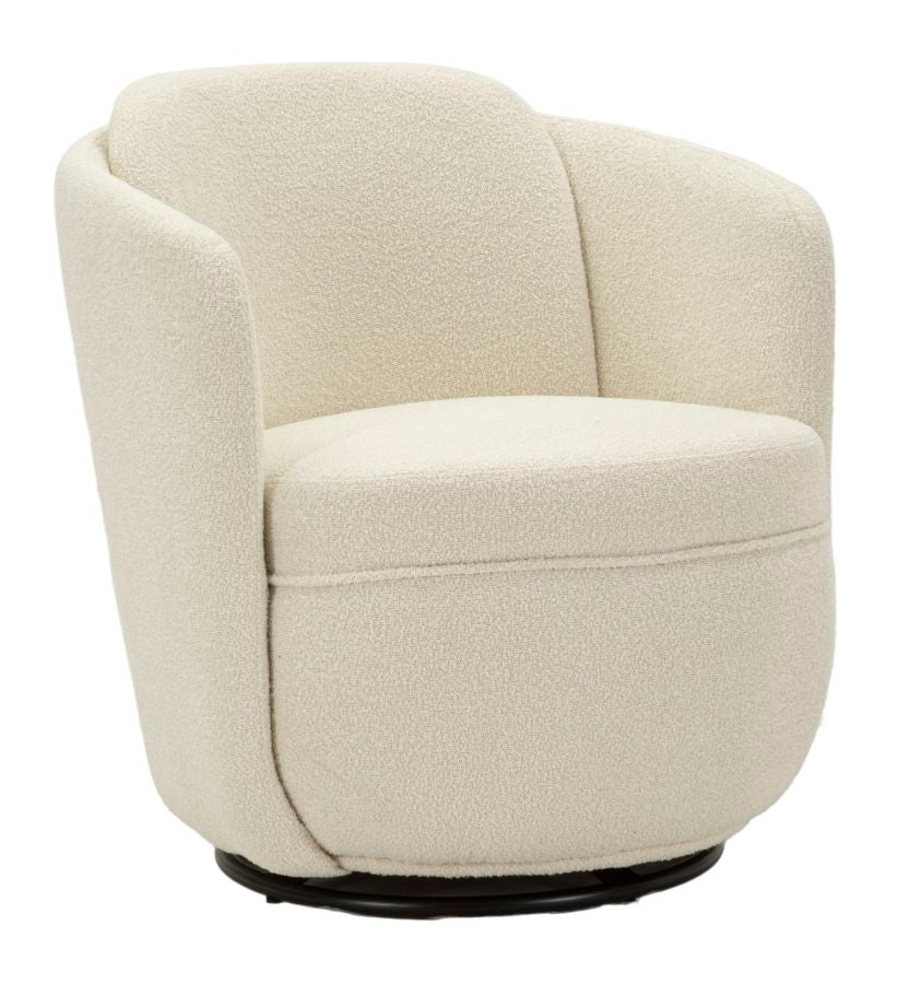 Fauteuil Torino Cream Swivel Armchair 70×72×75 cm