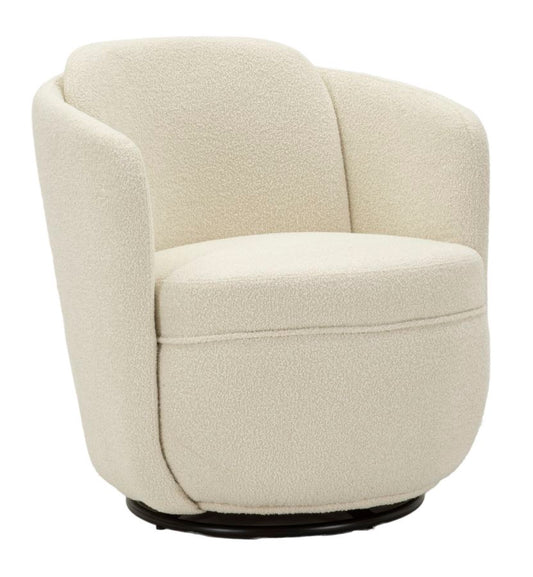 Fauteuil Torino Cream Swivel Armchair 70×72×75 cm