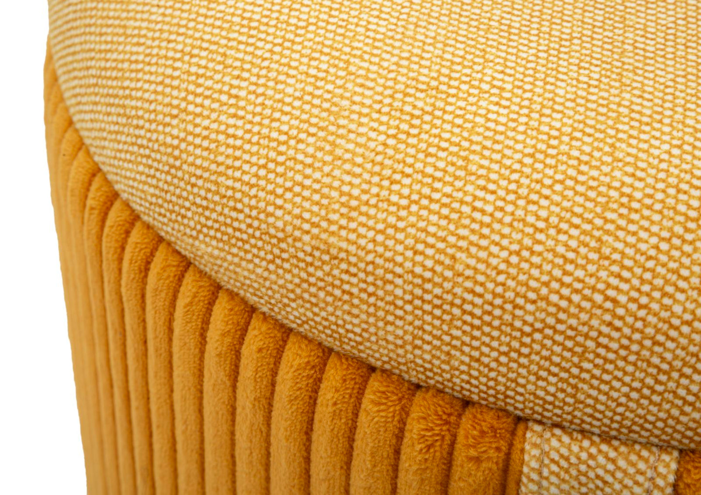 Opbergkruk Puff With Storage Bolzano Mustard Set 2 Pcs Ø 38×38 cm