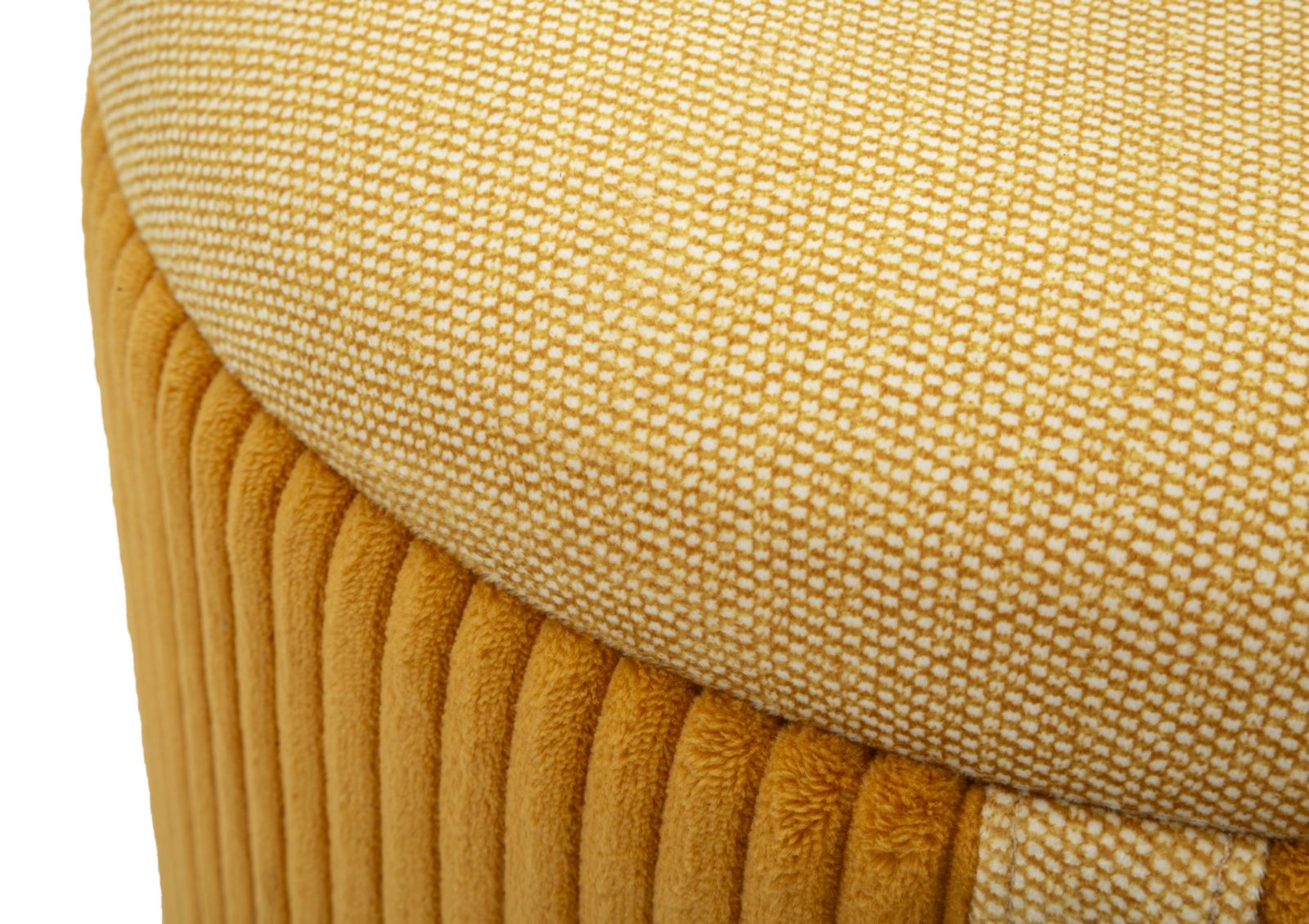 Opbergkruk Puff With Storage Bolzano Mustard Set 2 Pcs Ø 38×38 cm