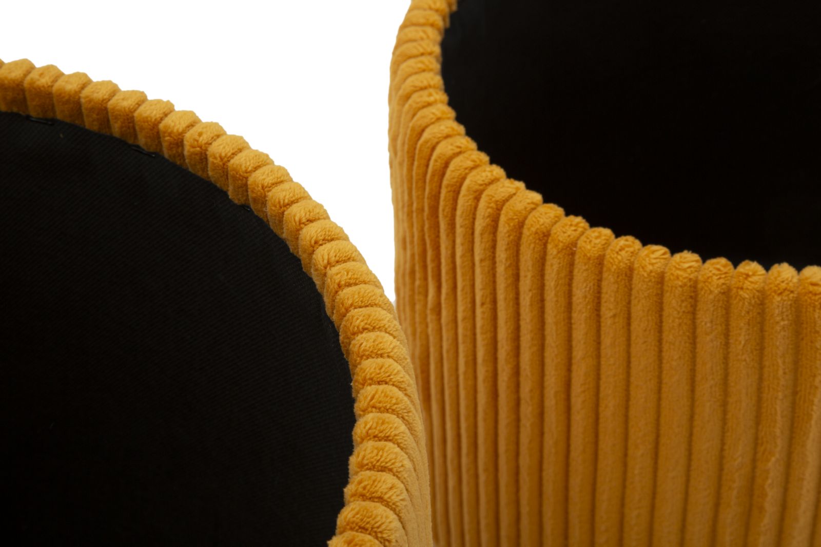 Opbergkruk Puff With Storage Bolzano Mustard Set 2 Pcs Ø 38×38 cm