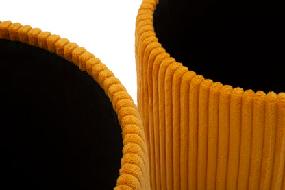 Opbergkruk Puff With Storage Bolzano Mustard Set 2 Pcs Ø 38×38 cm