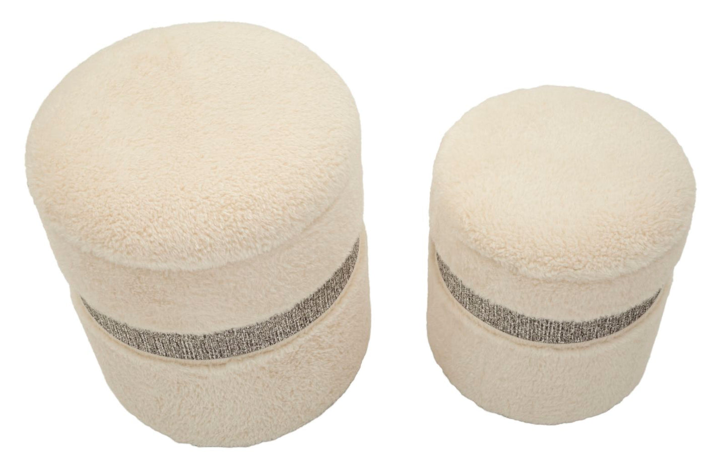 Opbergkruk Puff With Storage Saint-moritz Cream Set 2 Pcs Ø 40×47 cm