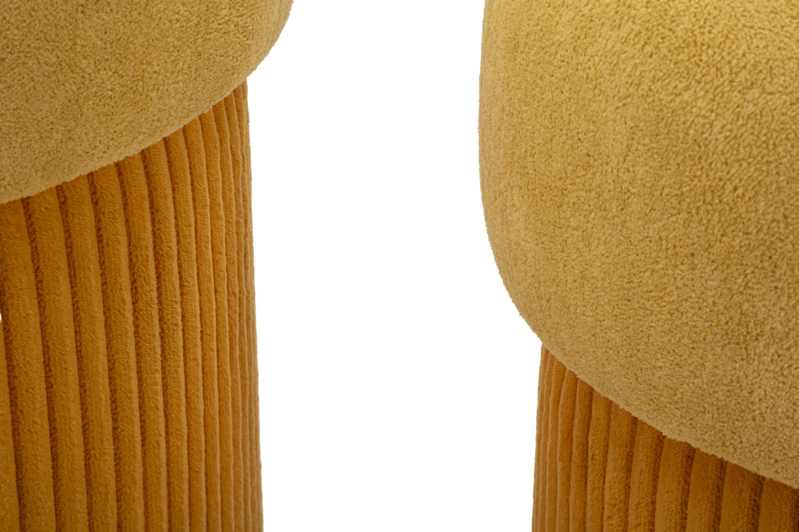 Opbergkruk Puff With Storage Aspen Mustard Set 2 Pcs Ø 42×44 cm