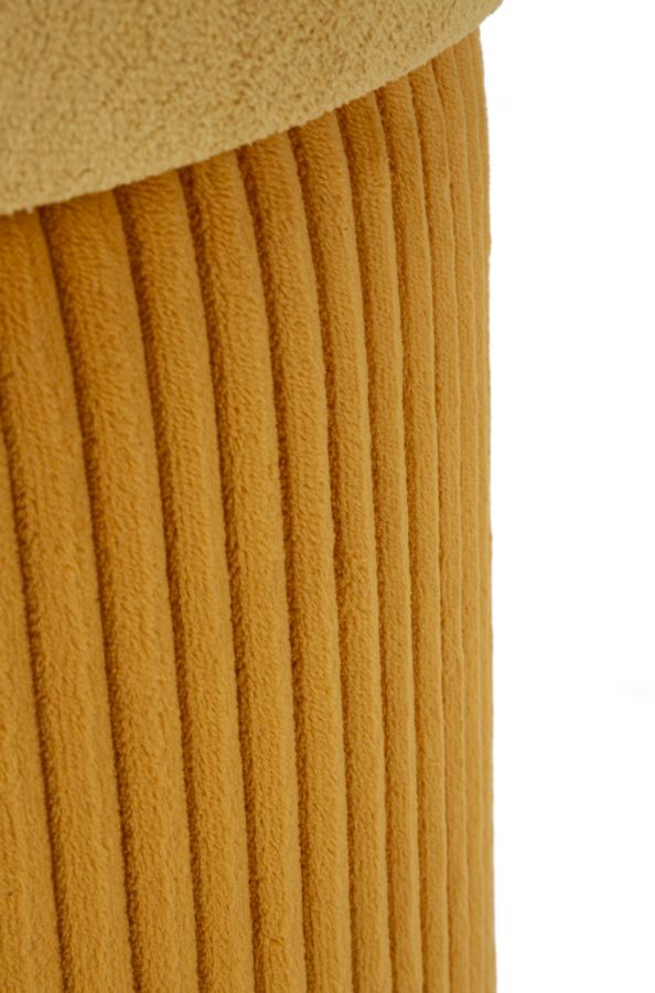 Opbergkruk Puff With Storage Aspen Mustard Set 2 Pcs Ø 42×44 cm
