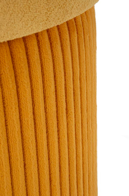 Opbergkruk Puff With Storage Aspen Mustard Set 2 Pcs Ø 42×44 cm